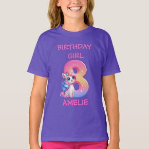 T-shirt pour fille pour le 8ème anniversaire de Li