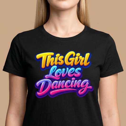 T-shirt pour fille qui aime danser