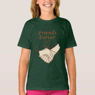 T-shirt pour filles 'Amies pour toujours' avec mai