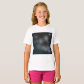 T-shirt pour filles au ciel nocturne (Devant entier)