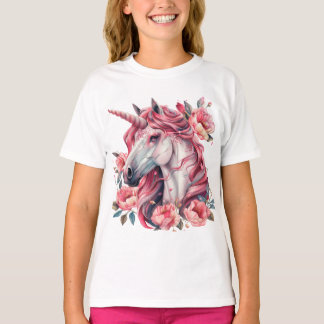 T-shirt pour filles avec licorne.