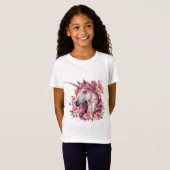 T-shirt pour filles avec licorne (Devant entier)