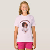 T-shirt pour filles avec texte modifiable Né pour (Devant entier)