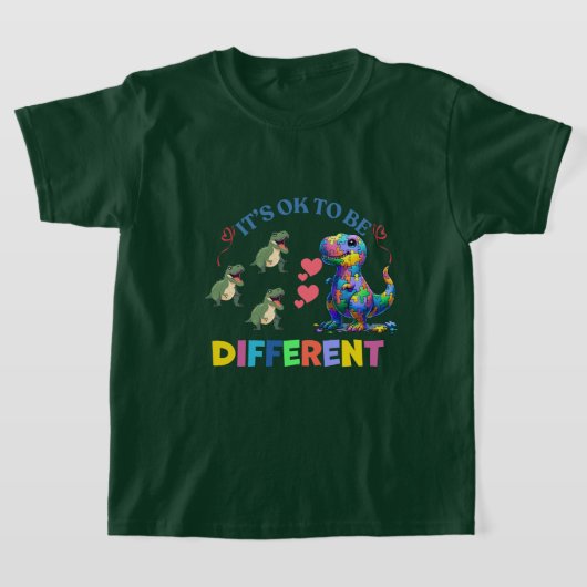 T-shirt pour filles – C'est OK d'être différent 🦕 (Poser)