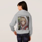 "T-shirt pour filles d'Anime avant et arrière" (Dos entier)
