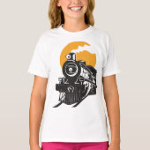T-Shirt pour filles de train à vapeur (Devant)