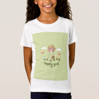 T-shirt pour filles "Happy Vibes Only" - mignonne