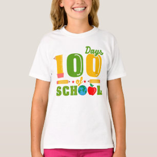 T-shirt pour filles pour 100 jours d'école