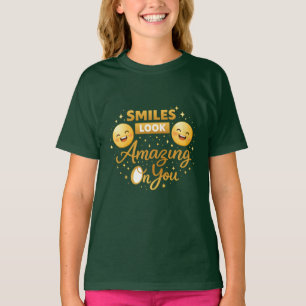 T-shirt pour filles « Sourires sont incroyables su