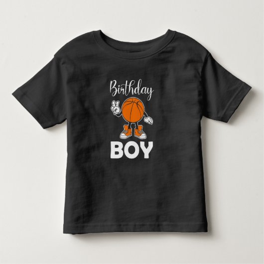 T-Shirt pour garçon d'anniversaire de basketball (Devant)