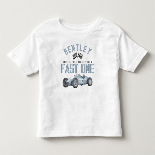 T-shirt pour garçon d'anniversaire, voiture de cou (Devant)