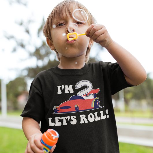 T-Shirt pour garçon de 2 ans avec voiture de cours