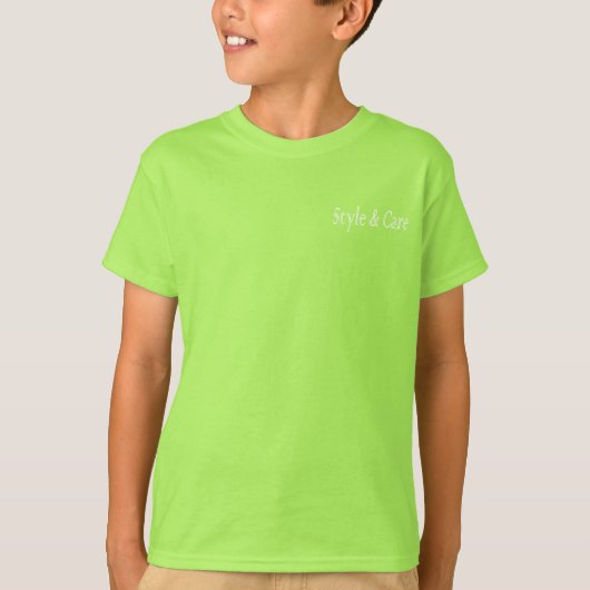 T-shirt pour garçons Lime Boys avec nom de marque  (Devant)