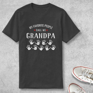 T-shirt Pour grand-père avec petits-enfants noms Personnal