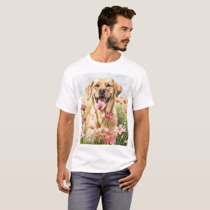 T-Shirt pour homme à motif Labrador Retriever aqua