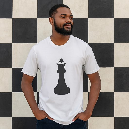 T-Shirt pour homme d'échecs noir