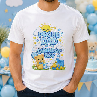 T-shirt pour homme fier papa du garçon d'anniversa