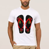 T-Shirt pour hommes à tongs floraux (Devant)