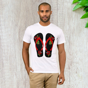 T-Shirt pour hommes à tongs floraux