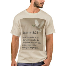 T-shirt pour hommes avec verset biblique Romains 8