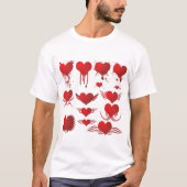 T-shirt pour hommes de collection de coeur (Devant)