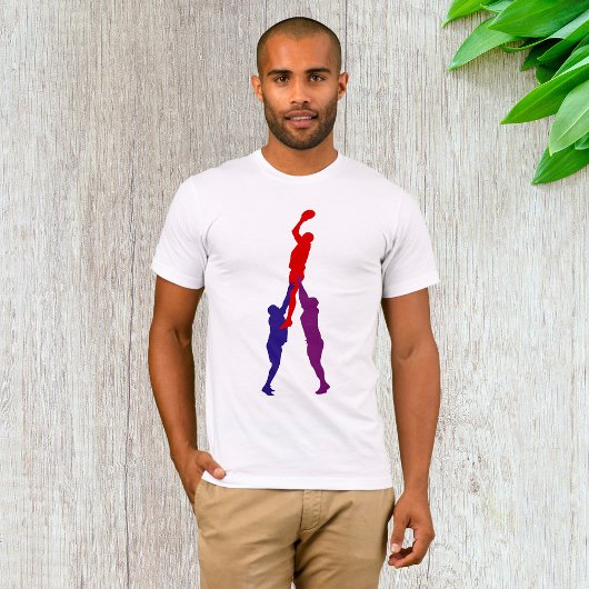 T-Shirt pour hommes de liginière de rugby