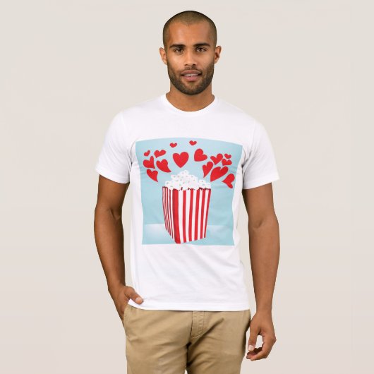 T-shirt pour hommes de pop-corn (Devant entier)