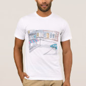 T-Shirt pour hommes de scène de rue urbaine (Devant)