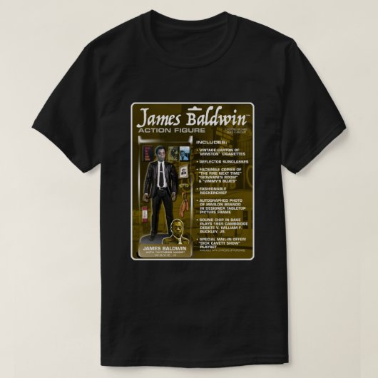 T-shirt Pour Hommes Femmes James Baldwin Cadeaux Pour Vent (Design devant)