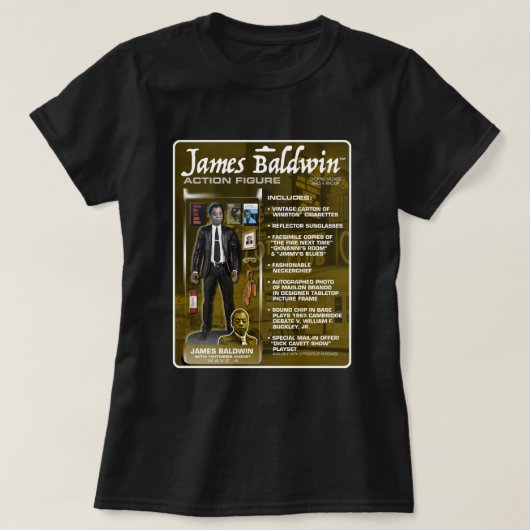T-shirt Pour Hommes Femmes James Baldwin Cadeaux Pour Vent (Design devant)