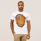 T-Shirt Pour Hommes Gants De Baseball (Devant entier)