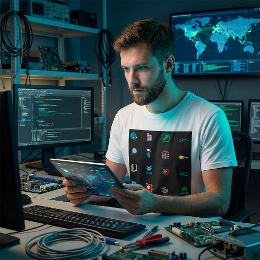 T-shirt pour hommes icônes Web