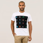 T-shirt pour hommes icônes Web (Devant entier)