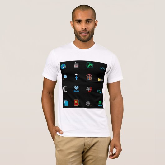 T-shirt pour hommes icônes Web (Devant entier)