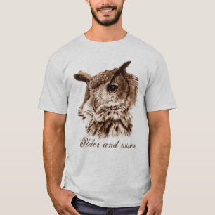 T-shirt pour hommes pour la crème de hibou plus 