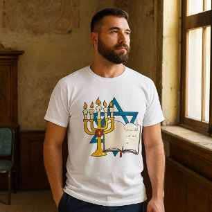 T-Shirt pour hommes religieux étoile de David
