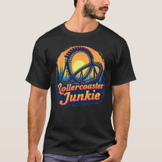 T-Shirt pour hommes Rollercoaster Junkie Thrill Ri