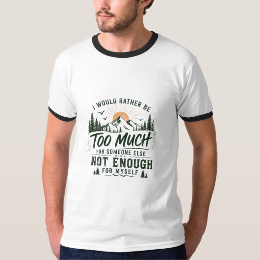 T-shirt pour hommes Too Much (Devant)