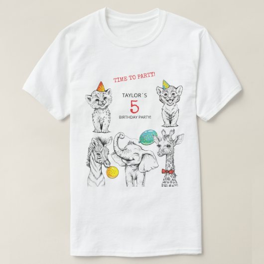 T-shirt pour la fête du 5ème anniversaire. (Design devant)