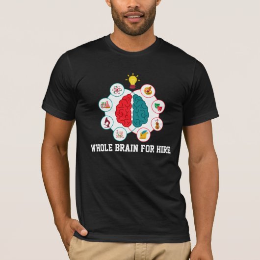 T-shirt pour la graduation du cerveau gauche du ce (Devant)