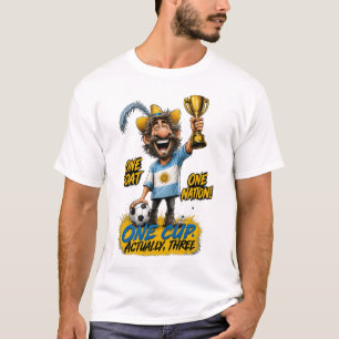 T-shirt pour la nation argentine GOAT Trois Champi