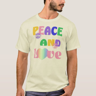 T-shirt pour la paix hippie et l'amour