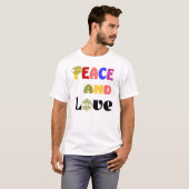 T-shirt pour la paix hippie et l'amour (Devant entier)