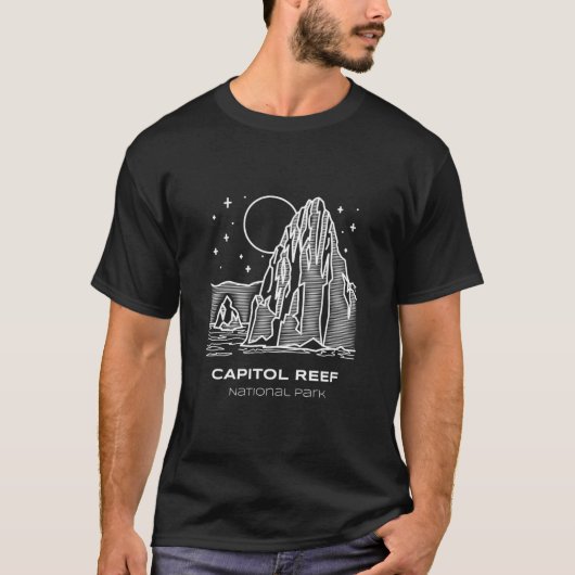 T-shirt pour la randonnée du meilleur parc nationa (Devant)