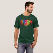 T-shirt Pour l'amour de la paix et le bonheur (Devant entier)