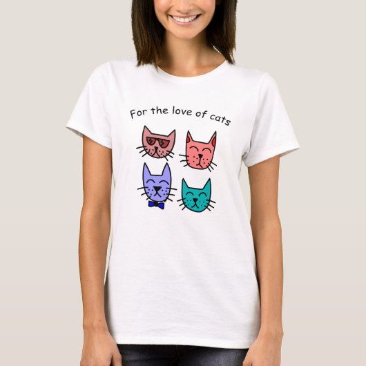 T-shirt pour l'amour des chats (Devant)