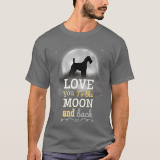 T-shirt Pour L'Amour Du Chien Terrier À La Lune