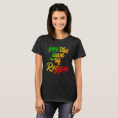 T-shirt Pour l'amour du reggae Rasta couleurs (Devant entier)