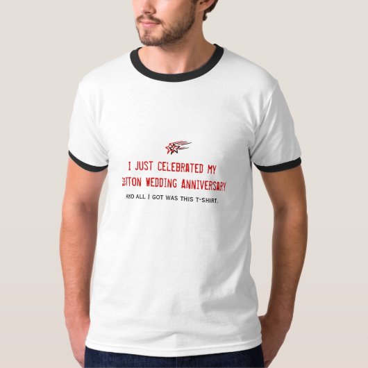 T-shirt pour l'anniversaire du Mariage de coton ma (Devant)