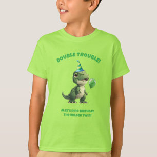 T-shirt pour l'anniversaire d'un garçon jumeau ave